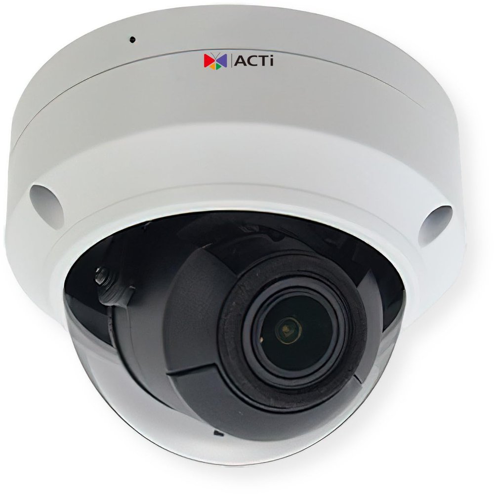 ACTi Z86 Outdoor Dome Camera; Day/Night; Adaptive IR; WDR, SLLS; 4.3X Zoom Lens; 4MP; 1/3" Progressive Scan CMOS Sensor; Auto Focus; Digital Noise Reduction; Built-in Analytics; Built-in Microphone