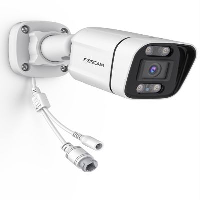 FOSCAM 3K 5MP Outdoor Security IP POE Camera, V5EP Home Security Surveillance Camera with AI Detect Human/Vehicle,66ft Color Night Vision,2-Way Audio,Motion Alert,Spotlight & Siren Alarm,120 FoV,IP66