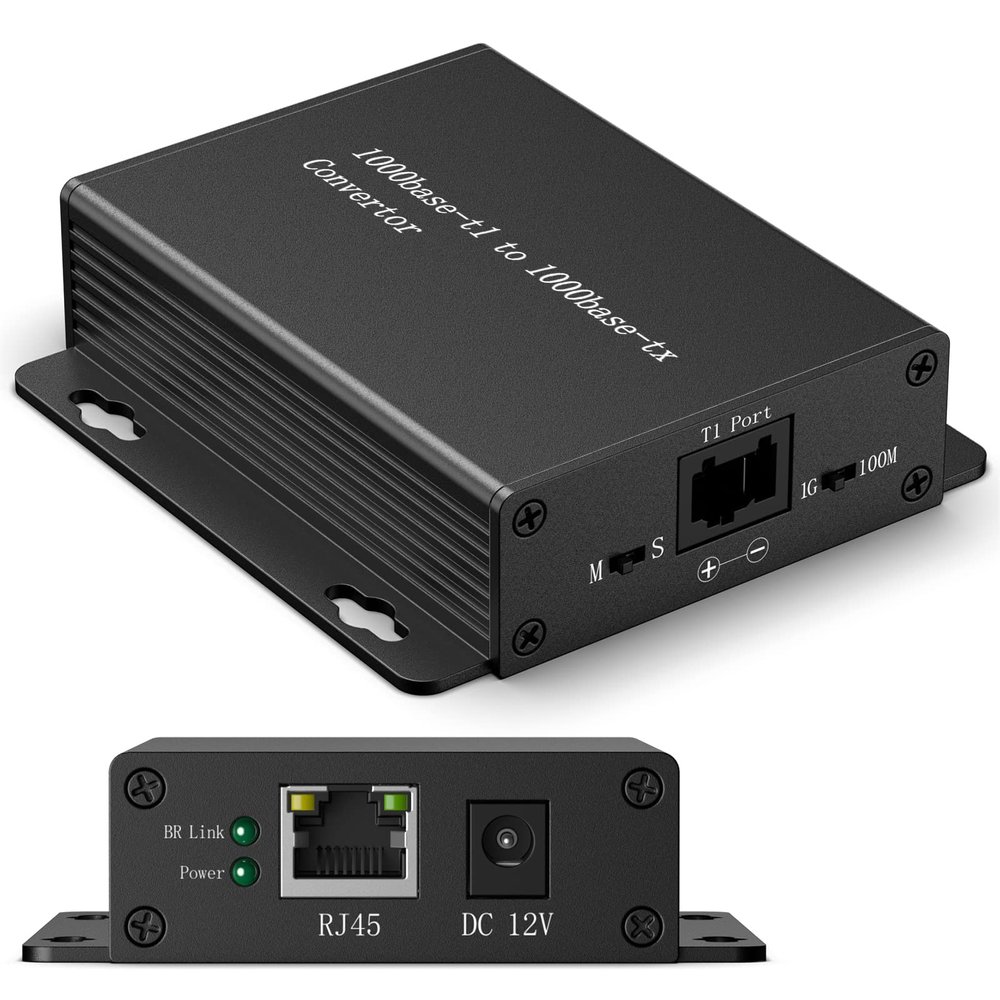 1000BASE Ethernet Media Converter Device, Automotive-Grade, 2-Wire Ethernet BroadR-Reach(1000BASE-T1) to Fast Ethernet (1000BASE-TX) Automotive IEEE 1000BASE-T1 Compliant with 100Mbit/s Transmit