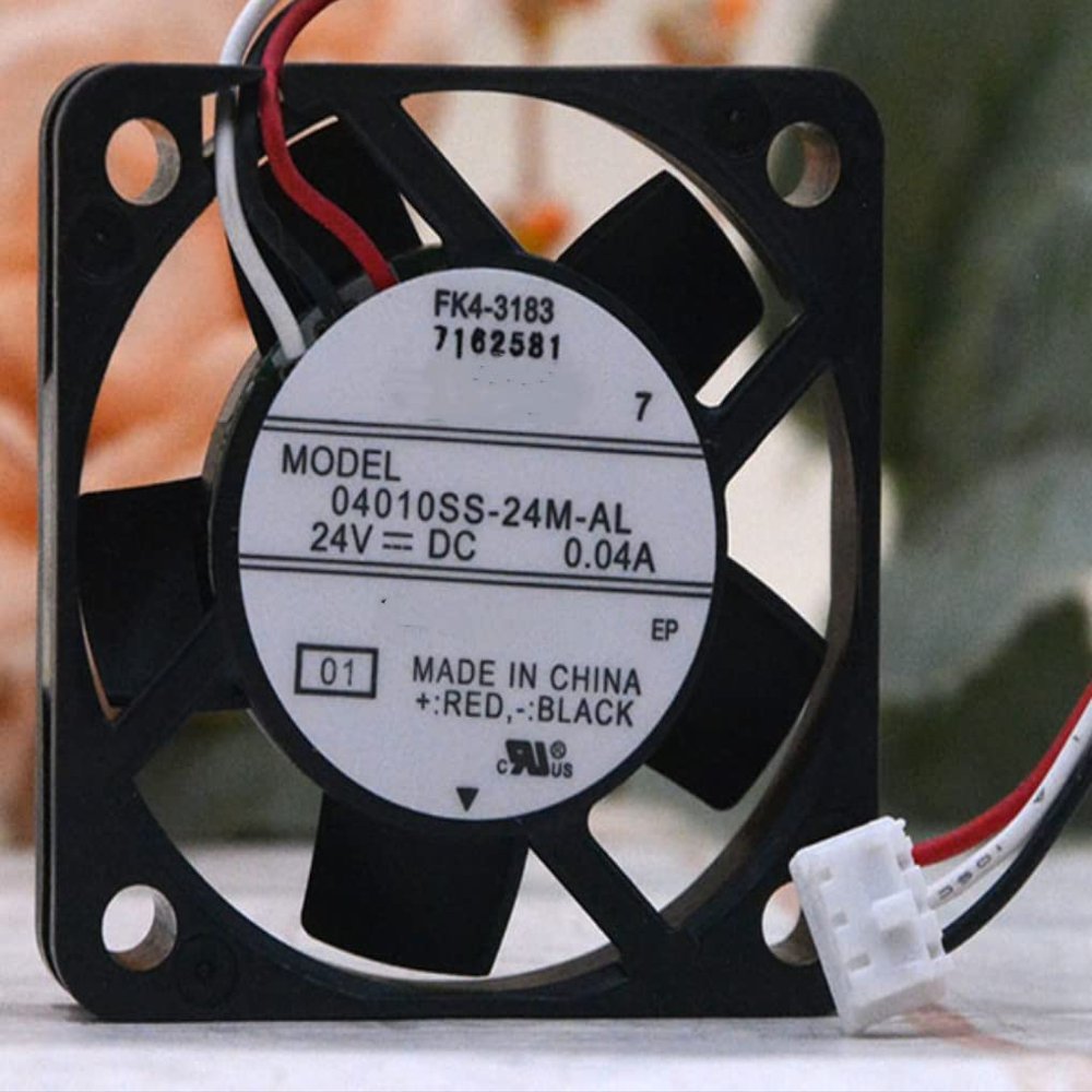 04010SS-24M-AL 24V 0.04A 0.96W 6500RPM 40X40X10MM 3-Wire Cooling Fan