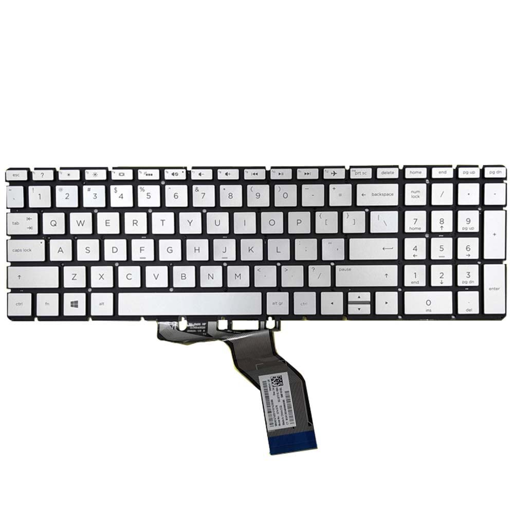 ADIUMA Keyboard Compatible with H-P Envy 17-AE000 17-ae100 17-ae051nr 17m-ae011dx 17-AE008 17-AE013CA Silver Backlit US