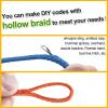 9KM DWLIFE 100% UHMWPE Braided Cord, 1.6mm Red 100ft 750lb Hollow Rope for Hammock, Kite, Fishing, Climbing, Camping view 4