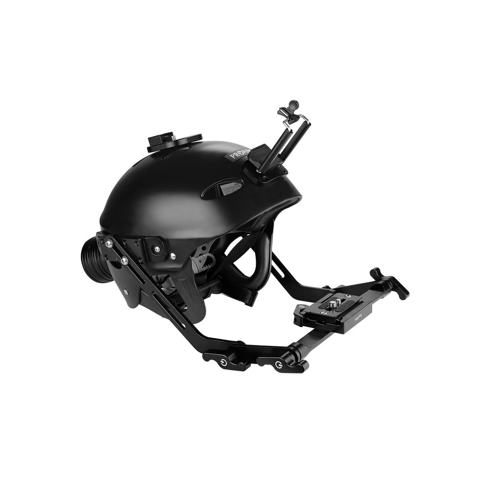 PROAIM Surfer Helmet Rig for DSLR Camera/Smartphone. for Film & Photography. Head Size Range: 22 to 24.4". Offers Payload up to 1.4kg / 3.08lb. (P-CSHR-01)