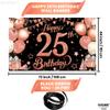 KatchOn Rose Gold Happy 25th Birthday Banner 72x44 Inch view 4