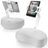 AboveTEK Tablet Pillow Stand for Bed, Hands-Free 360 Adjustable iPad Pillow Holder for Lap Reading w/Soft Bean Bag, Ideal Gift for Mom, Fits 4.7" to 12.9" Tablet, Phone, Kindle - Gray view 1