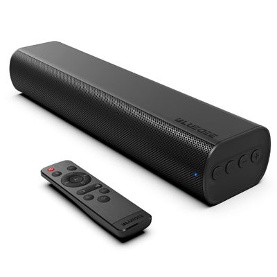 Sound Bars for TV 16-inch, Cinematic TV Sound Bar with Impactful Bass, Bluetooth Soundbar for TV with Remote Control, Wall Mountable TV Speakers Sound Bar Work with Traditional or Smart TV