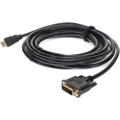 12ft HDMI 1.3 Male to DVI-D Dual Link (24+1 pin) Male Black Cable for Resolution Up to 2560x1600 (WQXGA)