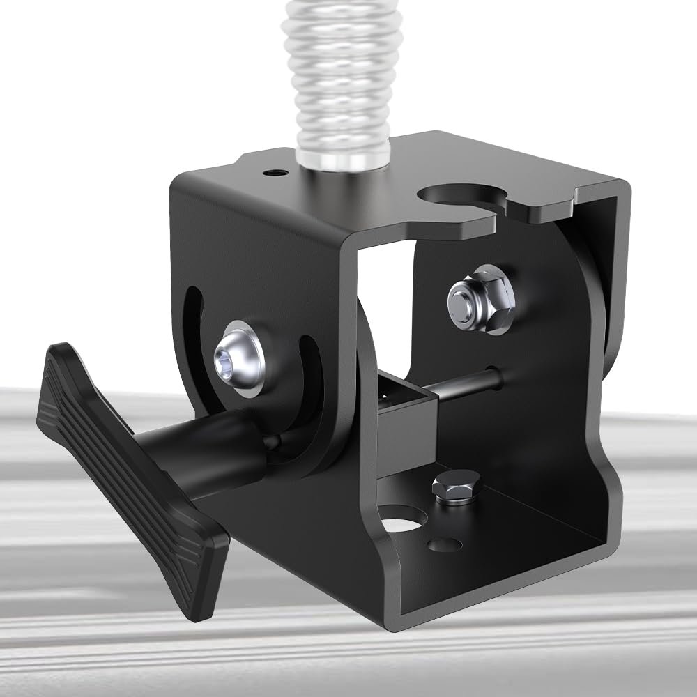 DITKOK Folding Antenna Mount - Roof Rack Mounting Bracket Kit, Fits Crossbars and Platforms, Folding Aerial Bracket for Antennas, Flags and Small LED Light - Channel Mount