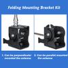 DITKOK Folding Antenna Mount - Roof Rack Mounting Bracket Kit, Fits Crossbars and Platforms, Folding Aerial Bracket for Antennas, Flags and Small LED Light - Channel Mount view 4