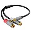 3.5mm to 2 RCA Audio Y-Splitter Cable 0.6 Feet, 1/8 Inch (3.5mm) TRS Stereo Male to Dual RCA Female Hi-Fi Sound Auxiliary Y Adapter Converter Connector for iPhone, Tablet Computer, MP3, Speaker view 1
