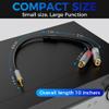 3.5mm to 2 RCA Audio Y-Splitter Cable 0.6 Feet, 1/8 Inch (3.5mm) TRS Stereo Male to Dual RCA Female Hi-Fi Sound Auxiliary Y Adapter Converter Connector for iPhone, Tablet Computer, MP3, Speaker view 2
