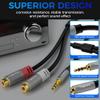 3.5mm to 2 RCA Audio Y-Splitter Cable 0.6 Feet, 1/8 Inch (3.5mm) TRS Stereo Male to Dual RCA Female Hi-Fi Sound Auxiliary Y Adapter Converter Connector for iPhone, Tablet Computer, MP3, Speaker view 3