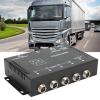 4 Channel Video Splitter, 1080P AHD 4 Cameras Video Control Car Cameras Image Switch Combiner Box, Video Quad Splitter Multiplexer Processor Switcher for Buses Tank Trucks CCTV view 4