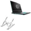 BoxWave Stand and Mount Compatible with Alienware m17 Gaming (R5) - Compact QuickSwitch Stand, Portable Multi Angle Viewing Foldable Riser - Metallic Silver view 1
