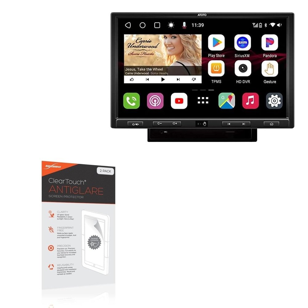 BoxWave Screen Protector Compatible with ATOTO S8 Ultra Plus Gen 2 (10.1 in) - ClearTouch Anti-Glare (2-Pack), Anti-Fingerprint Matte Film Skin