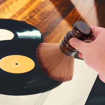 Vaguelly 1pc Vinyl Record Cleaner Brush Handle Anti-Static Cd Album Cleaning Tool for Turntables and Discs Effectively Removes Dust Without Damaging Sound Quality