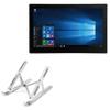 BoxWave Stand and Mount Compatible with Emdoor EM-PPC10S - Compact QuickSwitch Stand, Portable Multi Angle Viewing Foldable Riser - Metallic Silver view 1