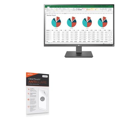 BoxWave Screen Protector Compatible with LG 27 Monitor (27BK67U) - ClearTouch Anti-Glare (2-Pack), Anti-Fingerprint Matte Film Skin