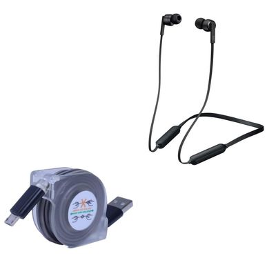 BoxWave Cable Compatible with JVC HA-FX65BN - miniSync, Retractable, Portable Sync Cable