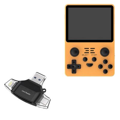 BoxWave Smart Gadget Compatible with Powkiddy RGB20S - AllReader SD Card Reader, microSD Card Reader SD Compact USB - Jet Black