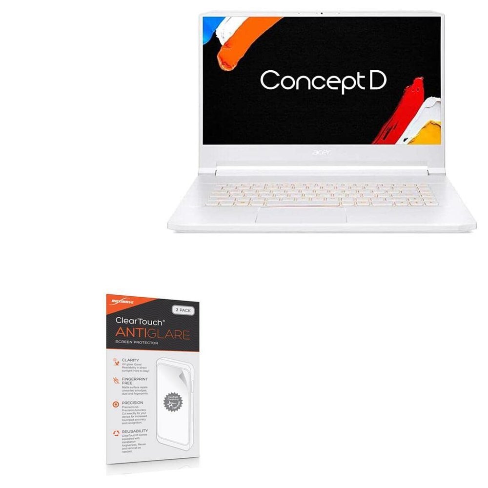 BoxWave Screen Protector Compatible with Acer ConceptD 7 (CN715-71) - ClearTouch Anti-Glare (2-Pack), Anti-Fingerprint Matte Film Skin