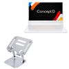 BoxWave Stand and Mount Compatible with Acer ConceptD 7 (CN715-71) - Executive VersaView Laptop Stand, Ergonomic Adjustable Viewing Angle Metallic Riser - Metallic Silver