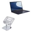 BoxWave Stand and Mount Compatible with ASUS ExpertBook B5 (B5302C) - Executive VersaView Laptop Stand, Ergonomic Adjustable Viewing Angle Metallic Riser - Metallic Silver view 1
