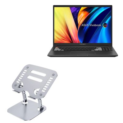 BoxWave Stand and Mount Compatible with ASUS VivoBook Pro 16X (M7600) - Executive VersaView Laptop Stand, Ergonomic Adjustable Viewing Angle Metallic Riser - Metallic Silver