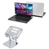BoxWave Stand and Mount Compatible with Alienware x14 Gaming (R1) - Executive VersaView Laptop Stand, Ergonomic Adjustable Viewing Angle Metallic Riser - Metallic Silver view 1