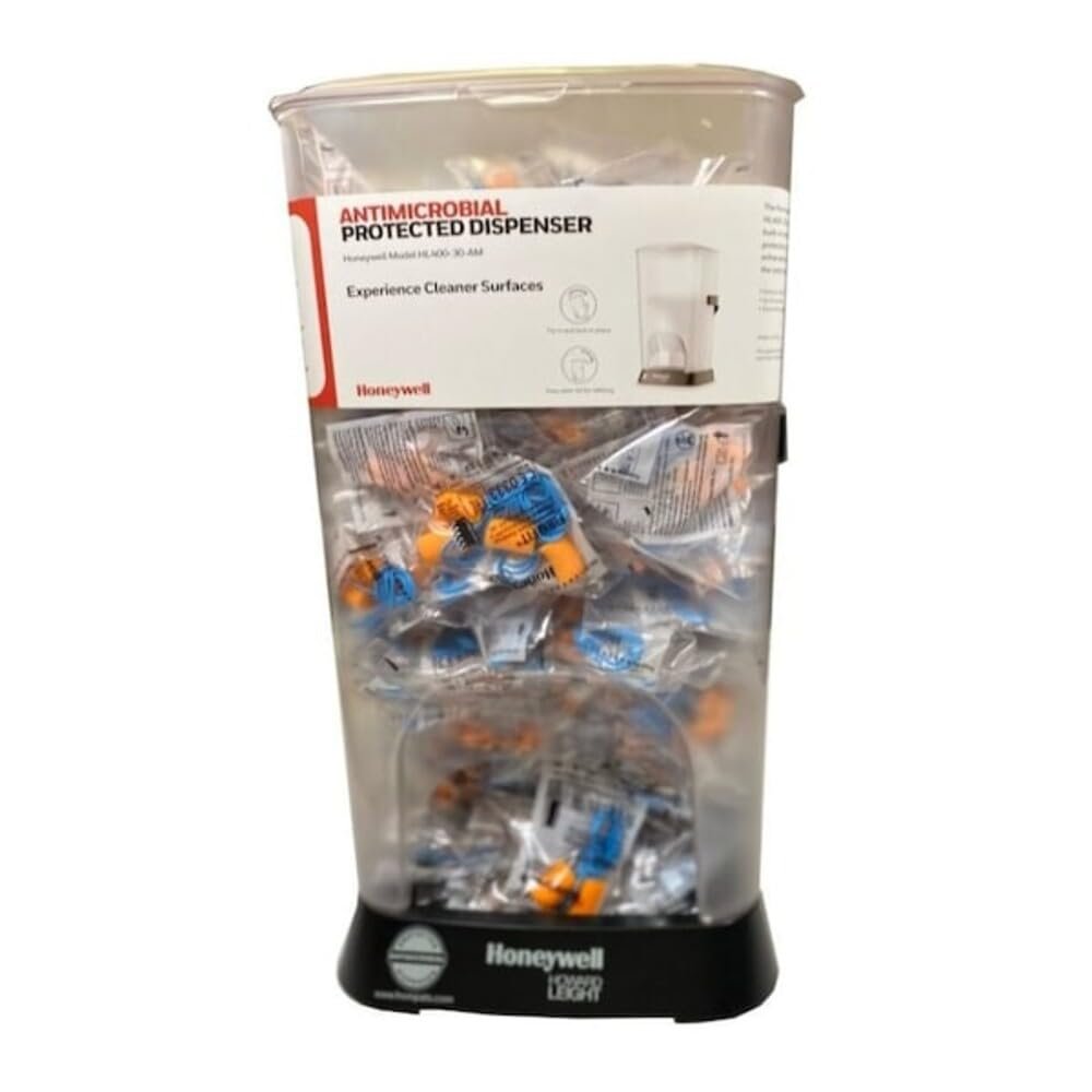 HL400 Earplug Dispenser, PVC Foam, Cylinder, 30 dB NRR, Corded, 400 Pairs Per Pkg - 1 Each