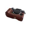 X-T5 Case, BolinUS Handmade PU Leather Half Camera Case Bag Cover Bottom Opening Version for Fujifilm Fuji X-T5 XT5 With Hand Strap (Coffee) view 4