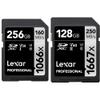 Lexar Professional SDXC Memory Cards Bundle - 1066x 256GB + 1667x 128GB - High Speed UHS-I and UHS-II view 1