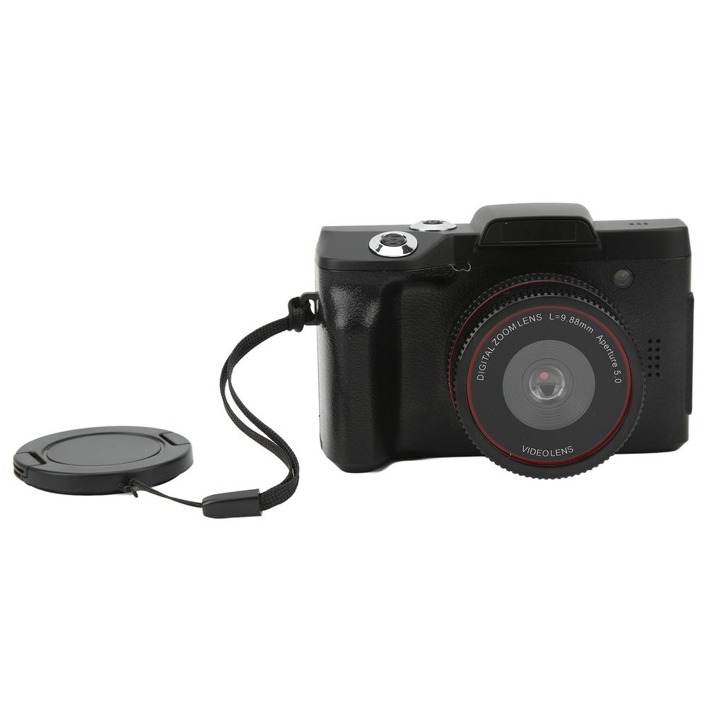 Cryfokt Digital Camera, 16MP Video Camera Camcorder, 1080P 180 Degree Flip Screen Compact Video Camera for Travel, Digital Camera, 16X Digital Zoom Vlogging Camera for Recording Daily Life