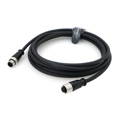 AConnect M12 A Code 5 Pin Male to Female Aviation Sensor Connector Industrial Cable for Device Network, Fieldbus Module 3M/9.84Ft