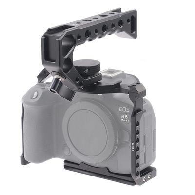 Fotga Alloy Aluminum Camera Cage Bracket Stabilizer + Top Handle for Canon R5 R6 R6II DSLR Mirrorless Camera Video Film Making Compatible with Arca Swiss Clamp