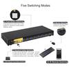 CKLau 8 Port USB 3.0 Rack Mount HDMI KVM Switch 4K60Hz with Audio, 2 pcs USB 3.0 Hub, and Cables Supports Keyboard Mouse Switching view 4