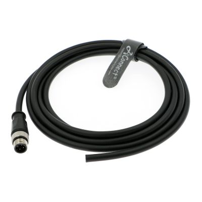 AConnect M12 A Code 4 Pin Male Straight Connector Aviation Socket Electrical Cable for Industrial Camera 3M/9.84Ft