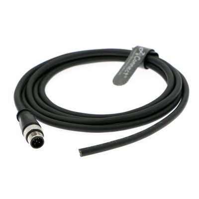 AConnect M12 A Code 5 Pin Male Straight Connector Aviation Socket Electrical Cable for Industrial Camera 3M/9.84Ft