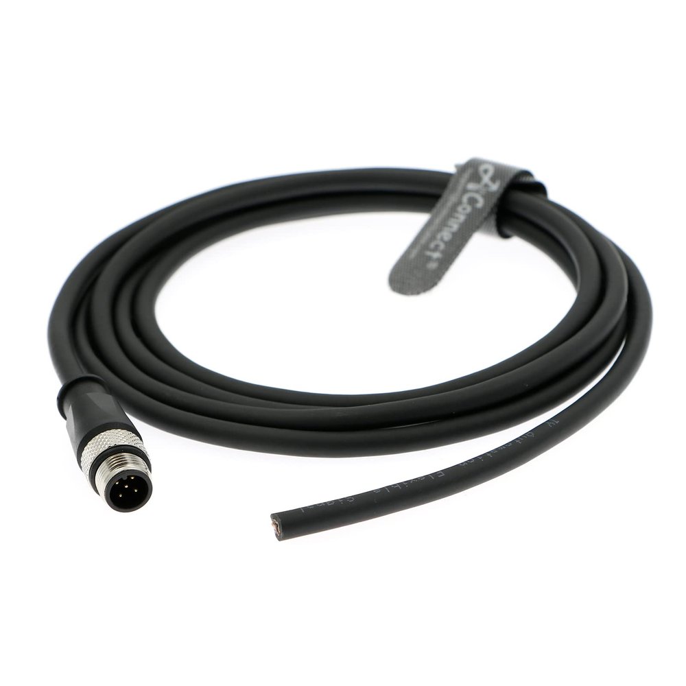 AConnect M12 A Code 5 Pin Male Straight Connector Aviation Socket Electrical Cable for Industrial Camera 3M/9.84Ft