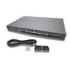24-Port Rackmount Managed Network Switch - Layer 2 PoE+ Managed Switch (IEEE 802.3at) - 400W Gigabit 1 Gig Power Over Ethernet for Intelligent Buildings - Smart Support, IGMP, VLAN, QoS, DHCP view 1