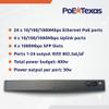24-Port Rackmount Managed Network Switch - Layer 2 PoE+ Managed Switch (IEEE 802.3at) - 400W Gigabit 1 Gig Power Over Ethernet for Intelligent Buildings - Smart Support, IGMP, VLAN, QoS, DHCP view 3