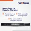 24-Port Rackmount Managed Network Switch - Layer 2 PoE+ Managed Switch (IEEE 802.3at) - 400W Gigabit 1 Gig Power Over Ethernet for Intelligent Buildings - Smart Support, IGMP, VLAN, QoS, DHCP view 4