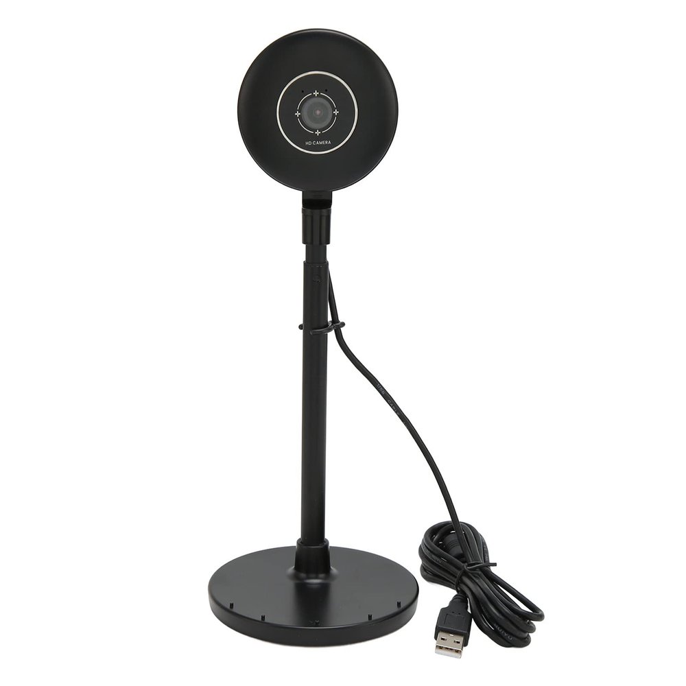 1080P Webcam, Adjustable USB HD Laptop Webcam for Computers, Webcam with Telescopic Pole Adopts Cmos High Sensitivity Chip, Plug and Play, for Online Video Calling Conferencing