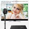 1080P Webcam, Adjustable USB HD Laptop Webcam for Computers, Webcam with Telescopic Pole Adopts Cmos High Sensitivity Chip, Plug and Play, for Online Video Calling Conferencing view 3