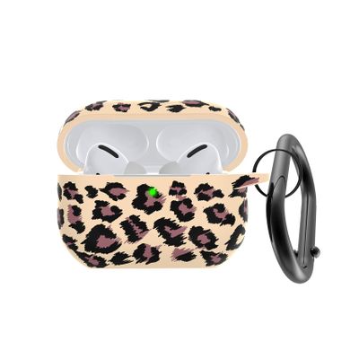 AGAOSH for Airpods Pro 2nd Generation Case Cover with Keychain,Cute Khaki Leopard Print Soft Silicone Skin Protective Accessories for New Apple Airpods Pro 2 Charging Case[Front LED Visible]