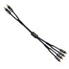 Arklove 2ft Shielded RCA Plug Splitter Stereo Audio Video Cable 2 Male to 4 Female Dual Speaker Y Adapter Connector Extension Cord 24k Gold Plated 1 Input 2 Output view 1