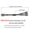 Arklove 2ft Shielded RCA Plug Splitter Stereo Audio Video Cable 2 Male to 4 Female Dual Speaker Y Adapter Connector Extension Cord 24k Gold Plated 1 Input 2 Output view 3