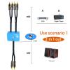 2ft Sound Channel swicher 2 Male to 4 Male RCA Switch Selector 2 Input 1 Output R/L Stereo Audio 1 in 2 Out Stereo Audio Splitter with Mute Button No External Power Required CD Speaker DVD Playe view 2