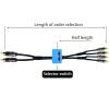 2ft Sound Channel swicher 2 Male to 4 Male RCA Switch Selector 2 Input 1 Output R/L Stereo Audio 1 in 2 Out Stereo Audio Splitter with Mute Button No External Power Required CD Speaker DVD Playe view 4