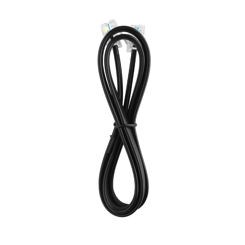 Cable Central LLC (10 Pack 18 Inch Phone Cord Straight w/RJ11 (6P4C) Plug, Black, UL - 1.5 Feet